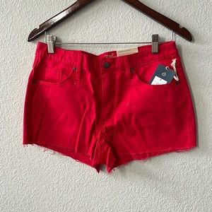NWT - New With Tags - Universal Thread - Red High Waisted Shortie Shorts -Size 8